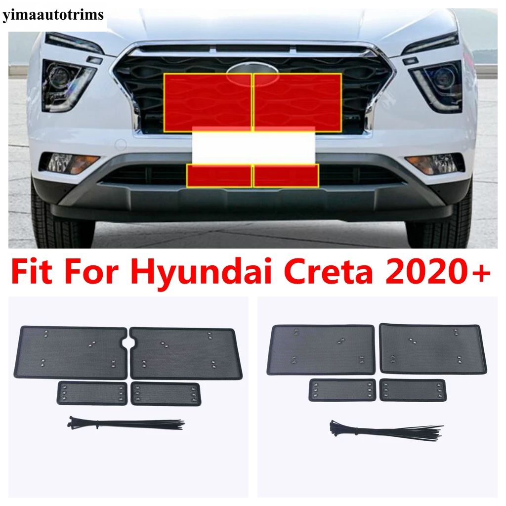 

Car Front Grille Insect Net Screening Mesh Anti Dust Protection Cover Trim For Hyundai Creta 2020 - 2022 Accessories Exterior