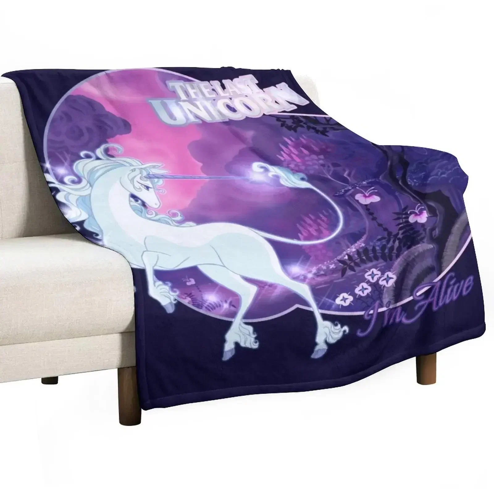 I'm Alive - Lilac Throw Blanket Heavy Thins Blankets For Sofas blankets and throws Blankets