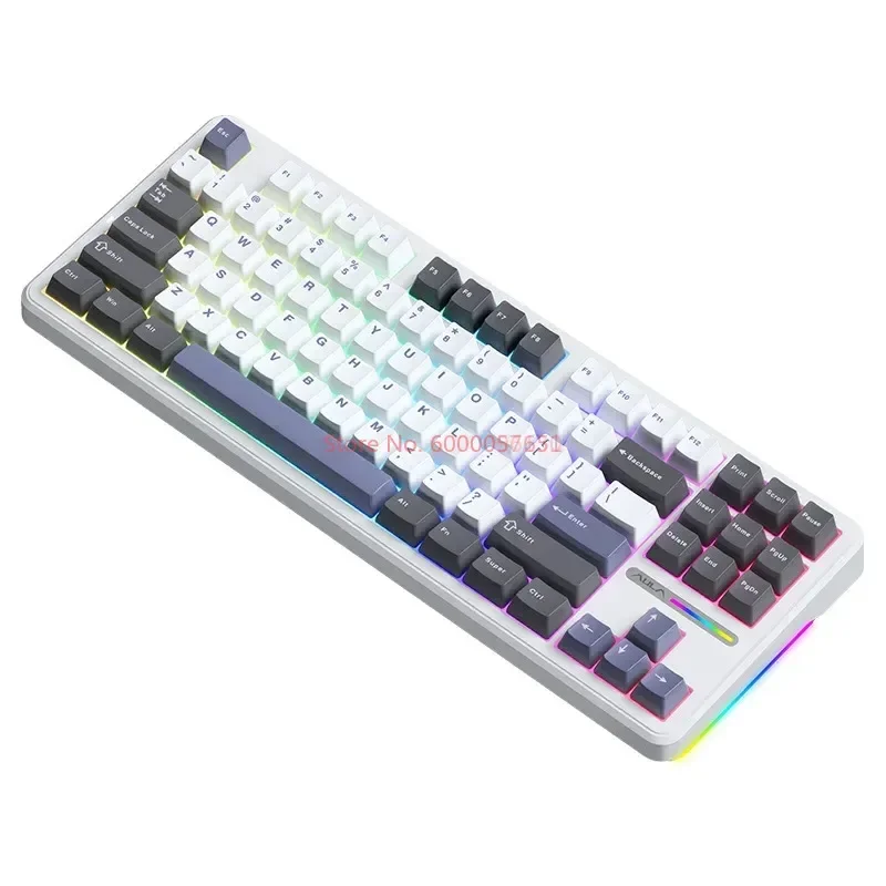 Imagem -05 - Tri-mode Teclado Mecânico do Jogo Bluetooth Estrutura de Junta Pbt Keycap Hot Pluggable Rgb Light 2.4g Novo Aula-f87