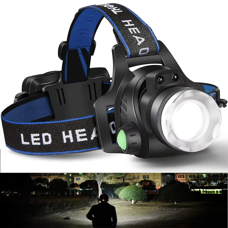 

T6 Headlamp High Powerful Flashlight Lantern Use 2 18650 Battery Headlamp Led Camping Ultra Fishing Rechargable Torch Lamp