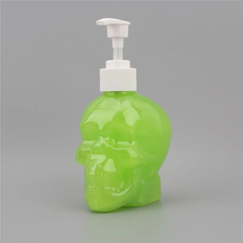 Creative Skull Soap Dispenser Goth Style 350ml Black Transparent Reusable Soap Dispenser Halloween Household Bathroom Hardware