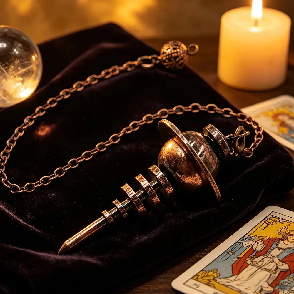 Metal Copper Pendulum for Divination Answers Chakra Reiki Wicca Healing Pointed Answers Spiritual Pendulum for Beginners x405