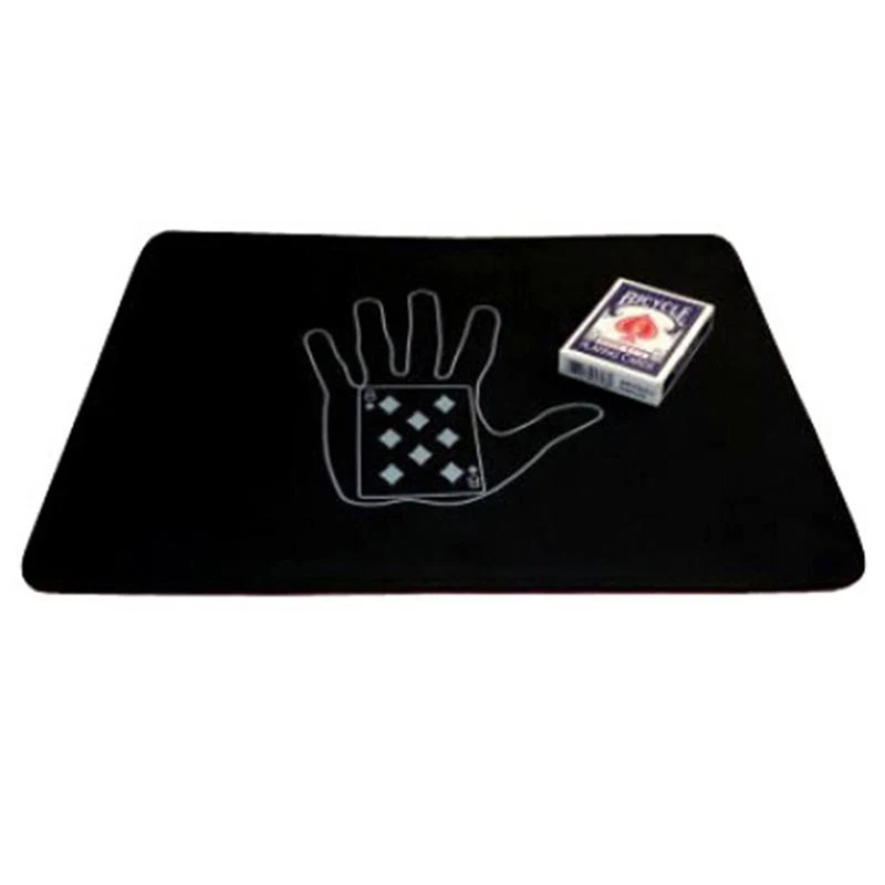 1pc Black Large Magic Card Mat Magicians Magic Trick Poker Coin Mat Card Pad Easy To Do Street Magic Props For Beginners