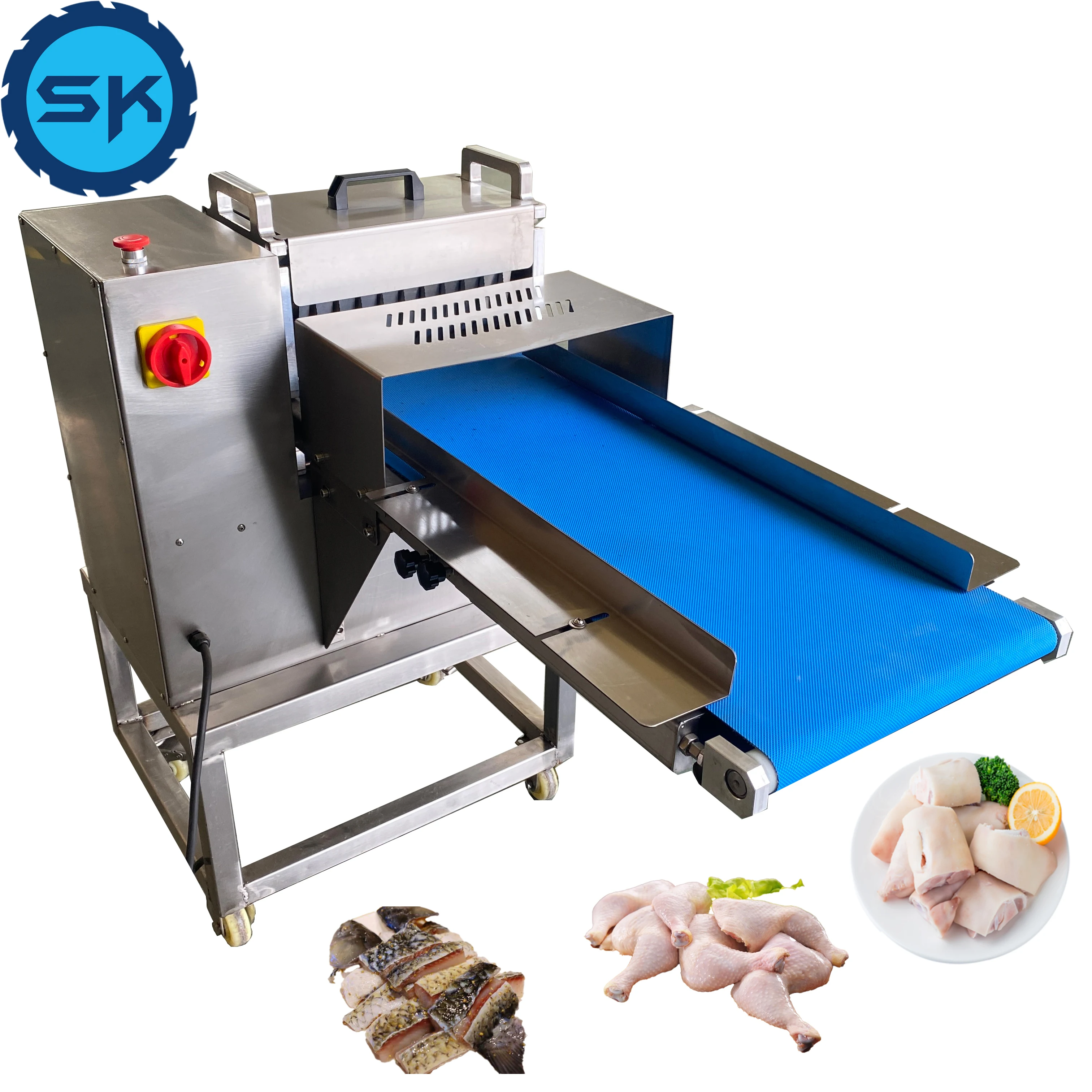 Efficient Pork Chicken Poultry Fish Beef -in Dicer Cutter Meat Processing Plant Cube Cutting Machine