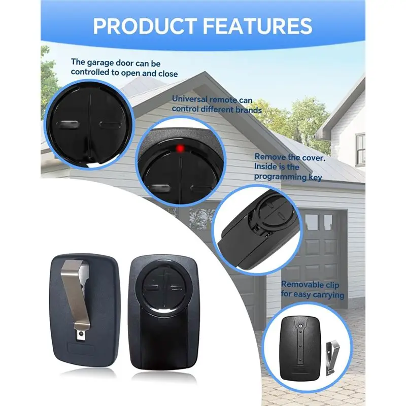 Y23A-For Chamberlain Klik5u-Bk2 Klik3u-Bk Garage Door Opener For Liftmaster  Genie Universal Garage Door Remote