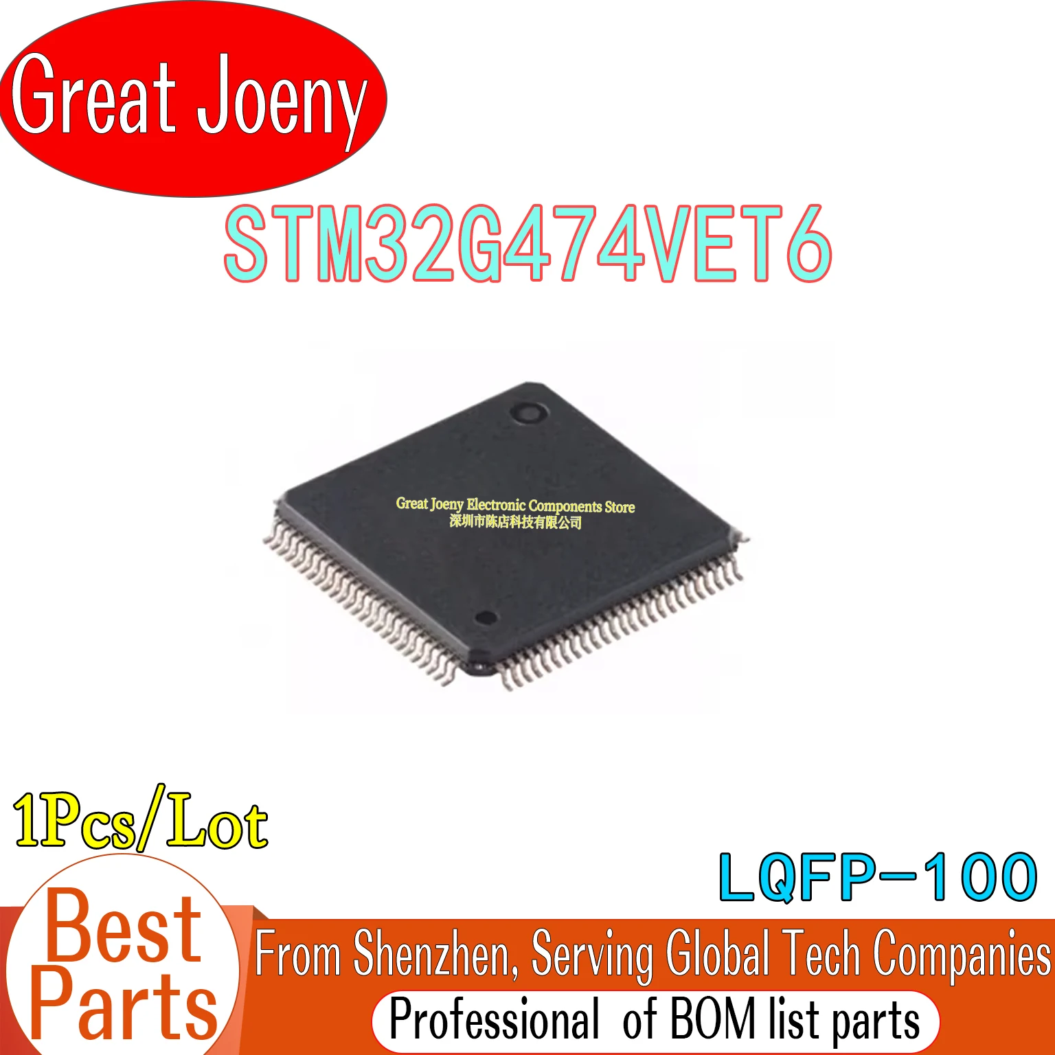 

100% New Original STM32G474 STM32G474VET6 IC MCU Chipset LQFP-100