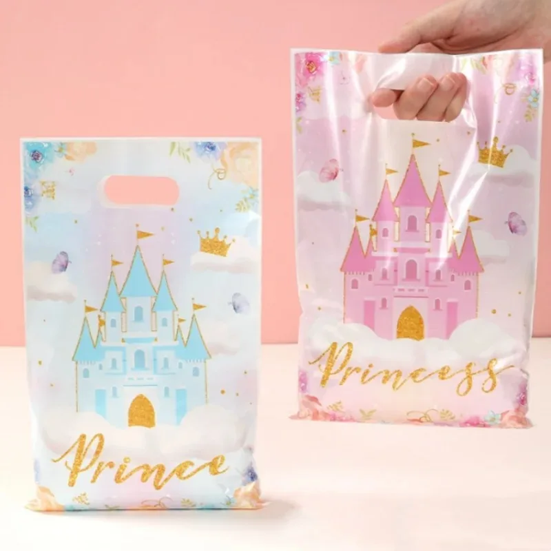 

100PCS Cartoon Handle Gift Packaging Bags - Party Favor Pouches for Kids Birthday, Christmas, Candy, Snacks & Celebration Events