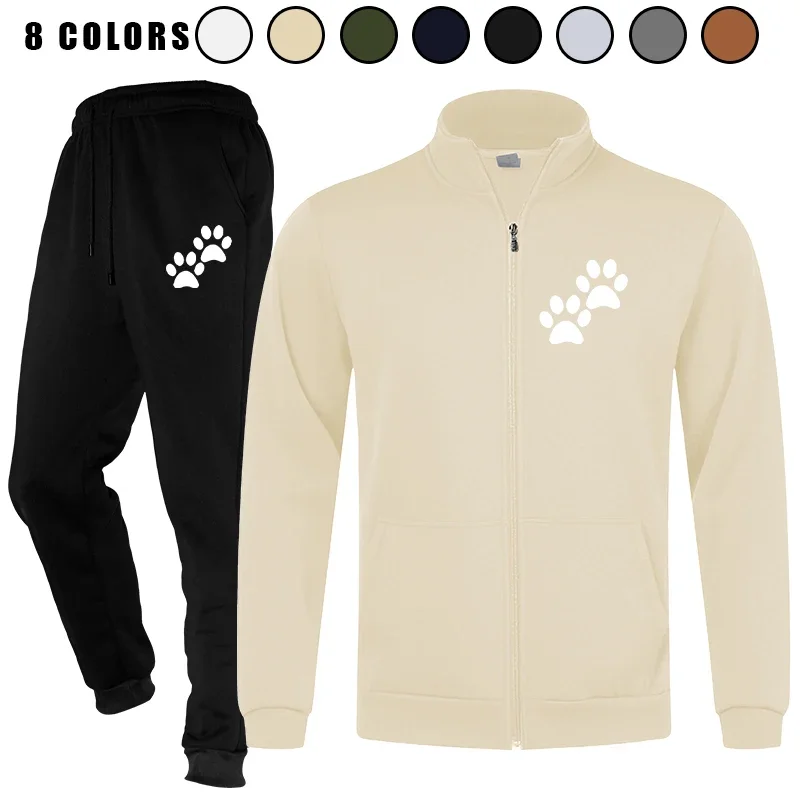 

Men's 2 Piece Long Sleeve Casual Full Zip Tracksuits Sweatsuits Athletic Sets Outfits Jogging Sportswear