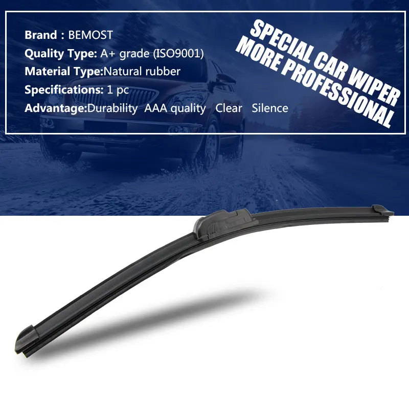 Auto Car Wiper Blade Universal J Type Frameless Natural Rubber Car Windscreen Windshield Wiper 14