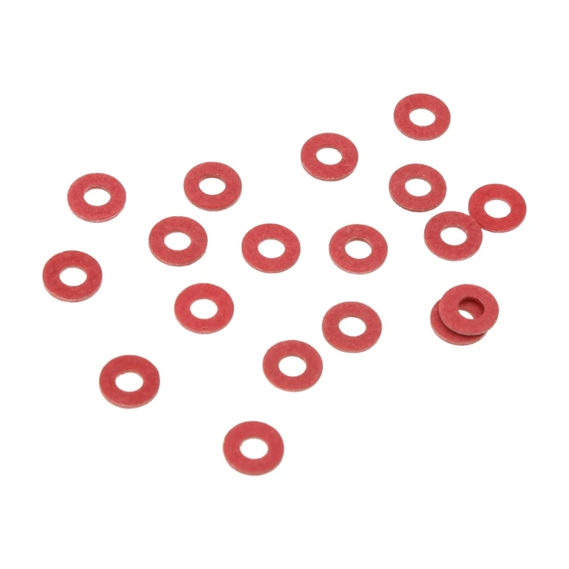 Arandela fibra 100 piezas, arandela aislamiento, arandela plana, arandelas anillo rojo