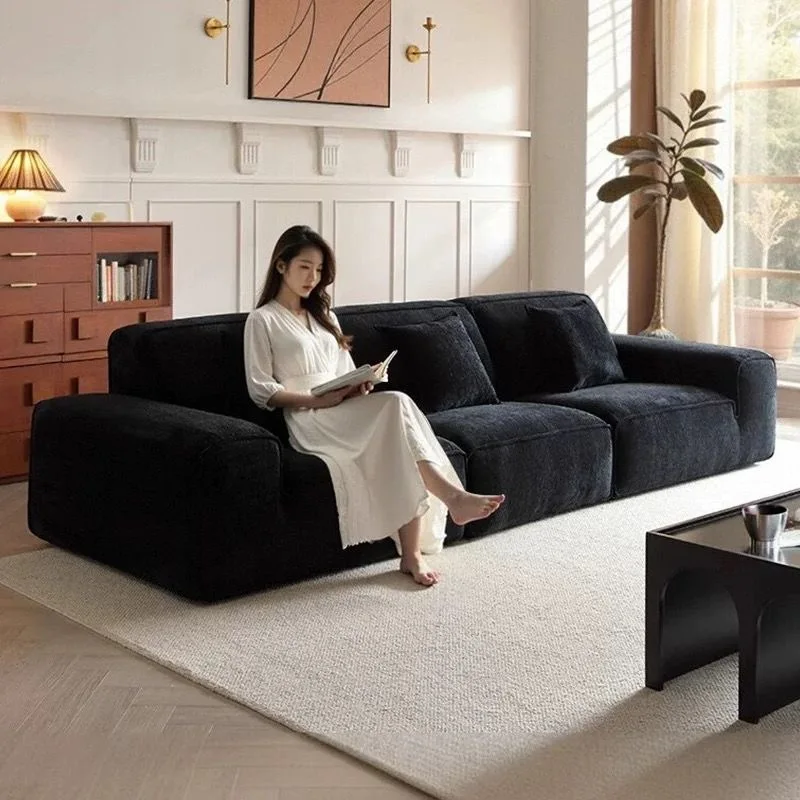 

Modern Luxury Living Room Sofa Sectional Set Furniture l Shape 2 3 Seater Corduroy Compression Boneless New Designs for Sale