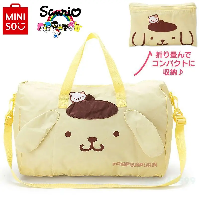 Miniso Sanrio New Women Portable Travel Bag Luxury Brand Fashion Travel Handbag Cartoon Cute Storage Luggage Bag Large Capacity