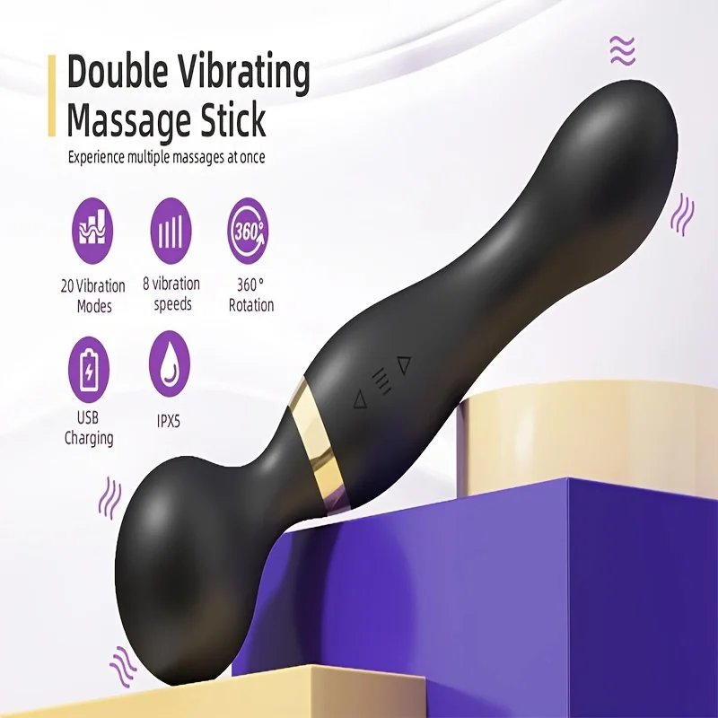 Mini Massager 20 Modes 8 Vibration For Relieving Muscle Tension In The Back Neck Shoulders Legs And Feet Deep Tissue Massage