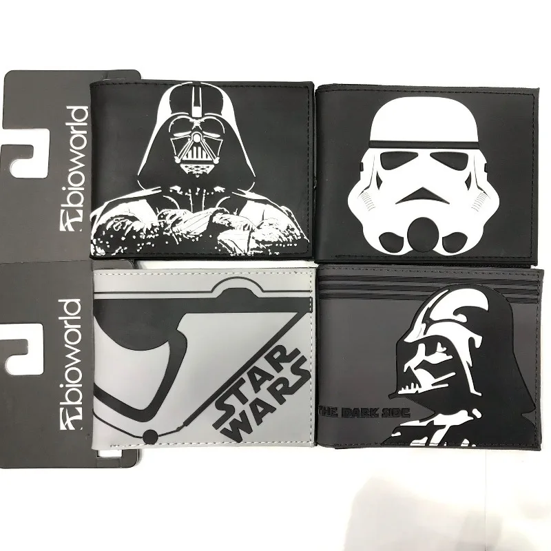 Cartera plegable de silicona Star Wars Darth Vader y Luke Skywalker, regalo para hombre