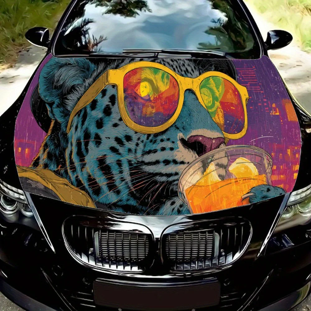 Городской леопардовый стиль, наклейка на капот автомобиля, самоклеящаяся водонепроницаемая наклейка на капот автомобиля из ПВХ, украшение автомобиля, устойчивая к царапинам наклейка Prote Городской леопардовый стиль, наклейка на капот автомобиля, самоклеящаяся водонепроницаемая наклейка на капот автомобиля из ПВХ, украшение автомобиля, устойчивая к царапинам наклейка Prote