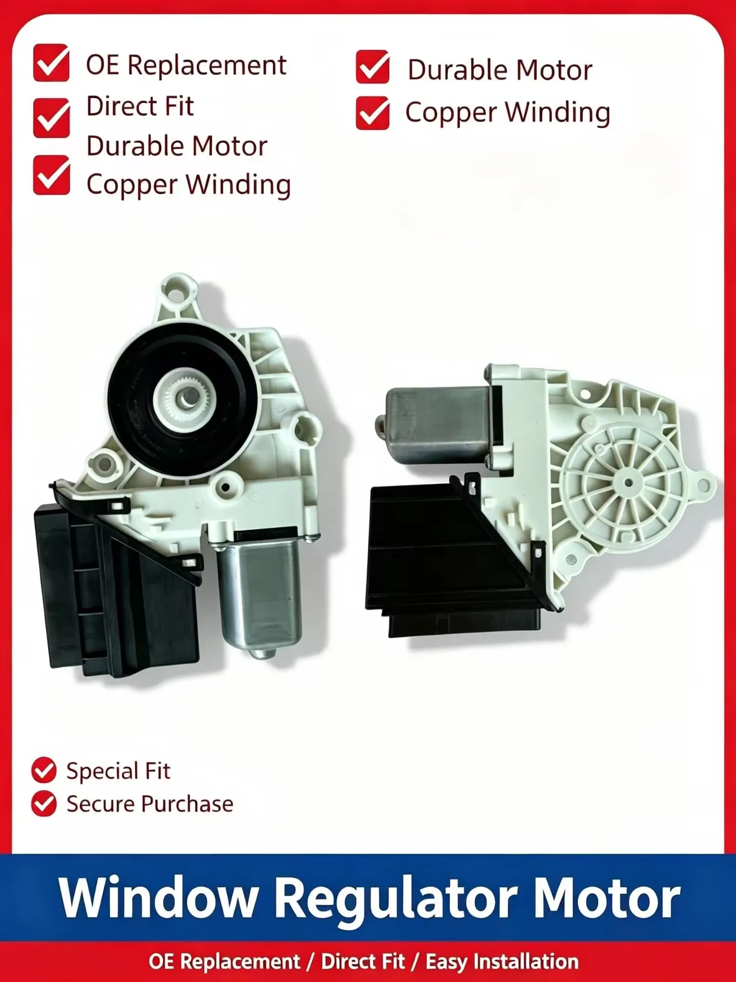 Window Motor OE 7H1959801 7H1959801A 7H1959802 7H1959802A For Transporter T5 Multivan T5 2003-2015 Front Left Right An-Pinch Dir
