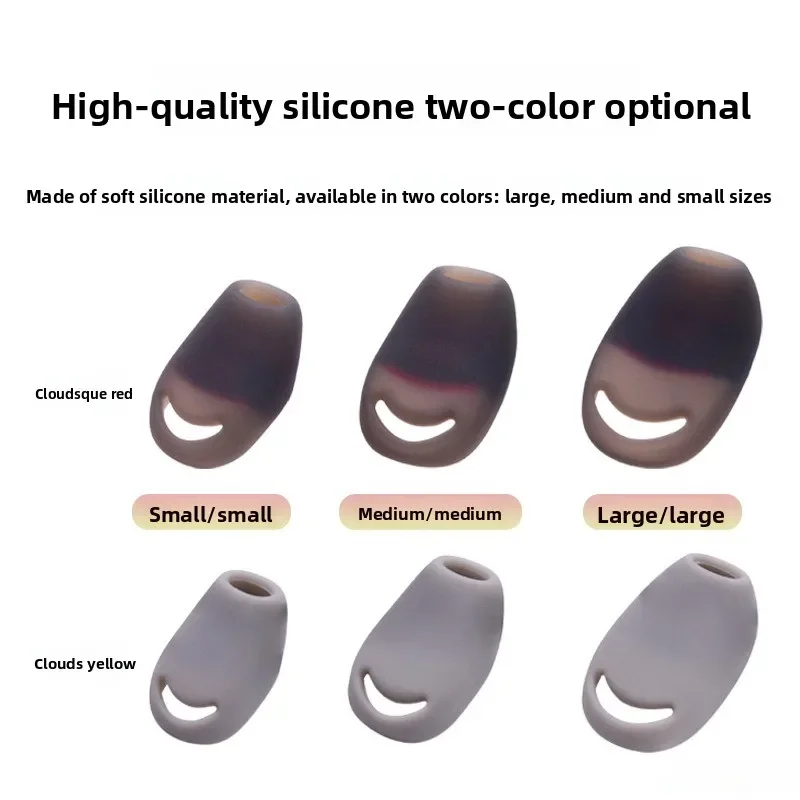 

For Kingston HyperX Cloud Earbuds， Soft Secure Noise-Isolating Silicone Sleeves Ear Caps In-Ear Replacements
