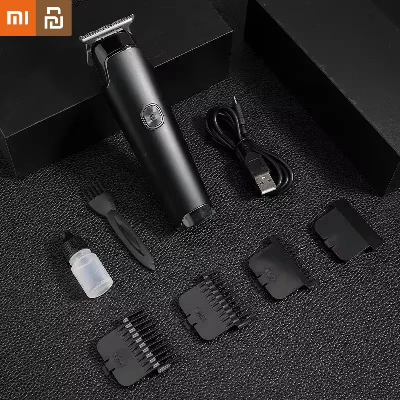 Xiaomi Youpin Cordless Professional Electric Trimmers for Men Beard  Oil Head Carving Push Shear Black Hair Clipper 6500RPM