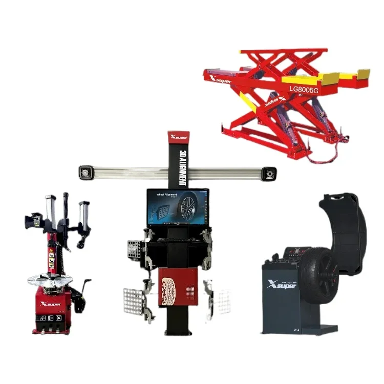 Lawrence 3D Wheel Alignment Machine Tire Changer and Wheel Balancing Equipment Car Lift Combo for Optimal Tyre Service