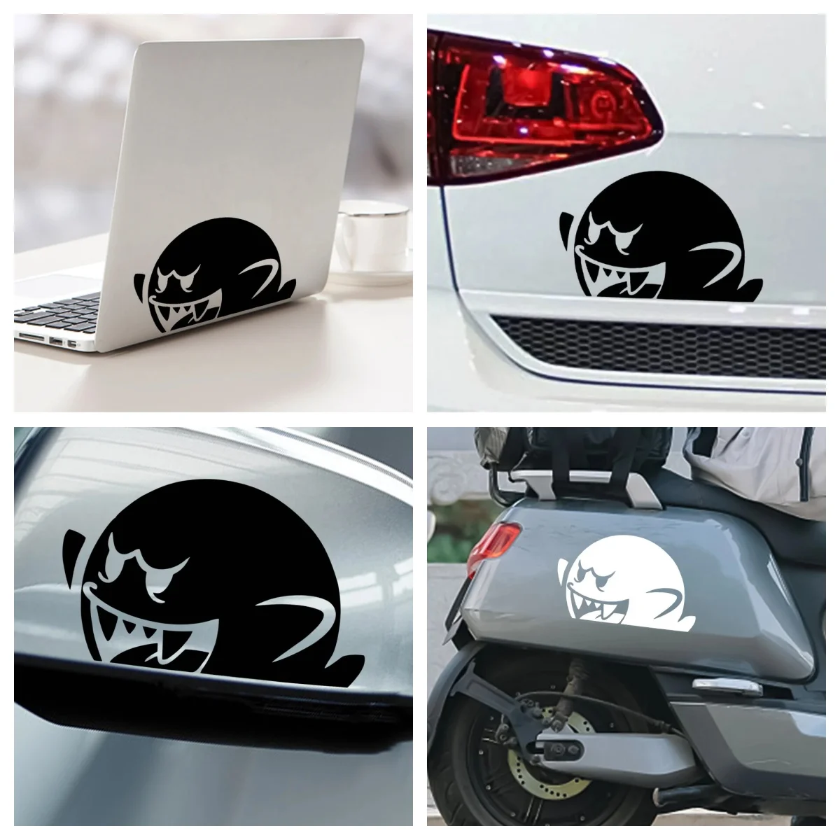 

Cute Anime Car Decals BOO GHOST PEEKER Car Sticker Stay Away Glass Window Body Decoration Waterproof Vinyl Decal Decoration