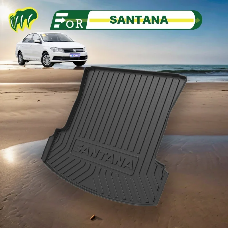 For VW SANTANA 15 16 17 18 19 20 2013-2021 Custom Fit Car Trunk Mat All Season Cargo Mat 3D Shape Laser Measured Trunk Liner