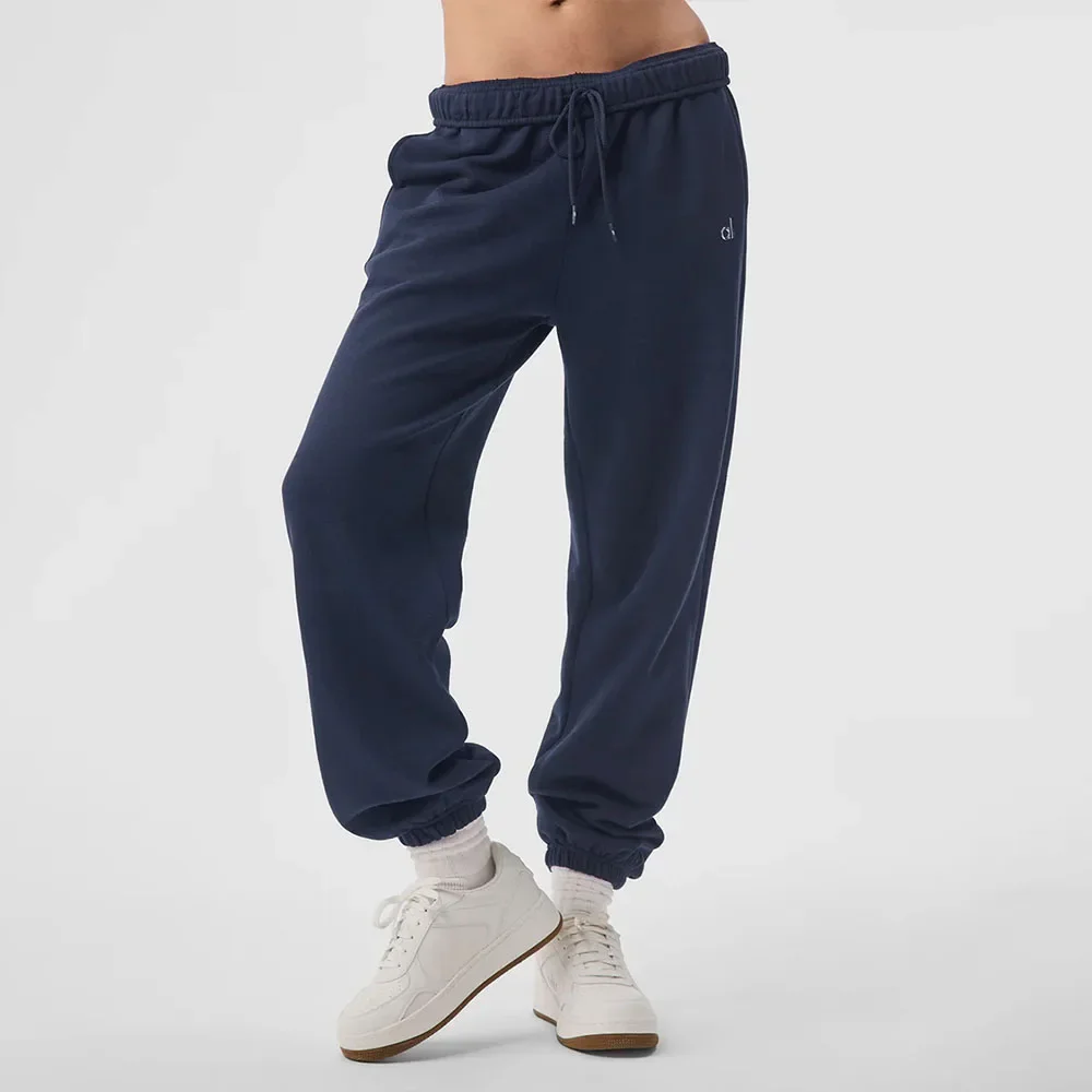 AL اليوغا Accolade Sweatpant تجريب فضفاض بنطلون السراويل اللياقة البدنية Sweatpants القطن رياضة تنفس مريحة الرجال السراويل النسائية