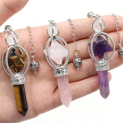 Natural Stone Spinning Merkaba Pendulum Divine Healing Crystal Point Chakra meditation Yoga Blessing Hanging Decor
