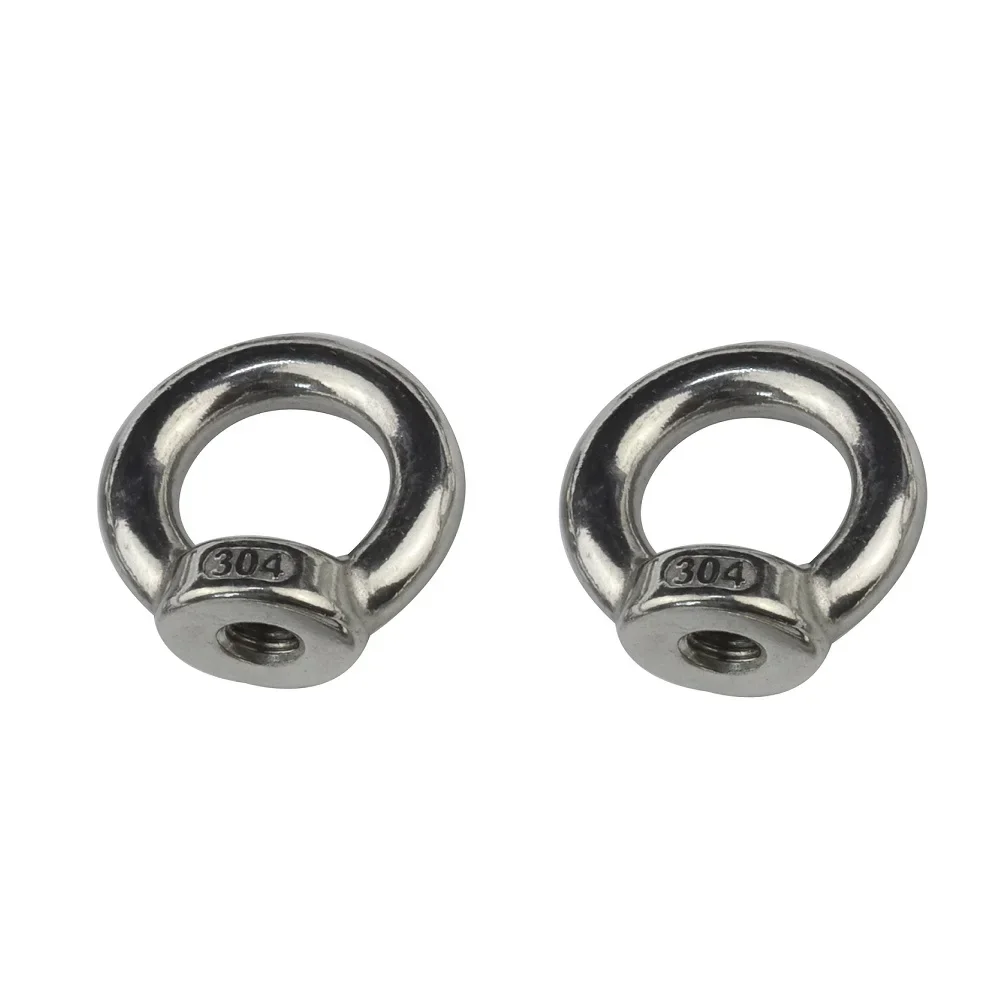 2pcs Din 582 Lifting Ring Eye Nut M5 M6 M8 M10 M12 Stainless Steel 304 And 316 Rigging Hardware Metric Eye Nuts