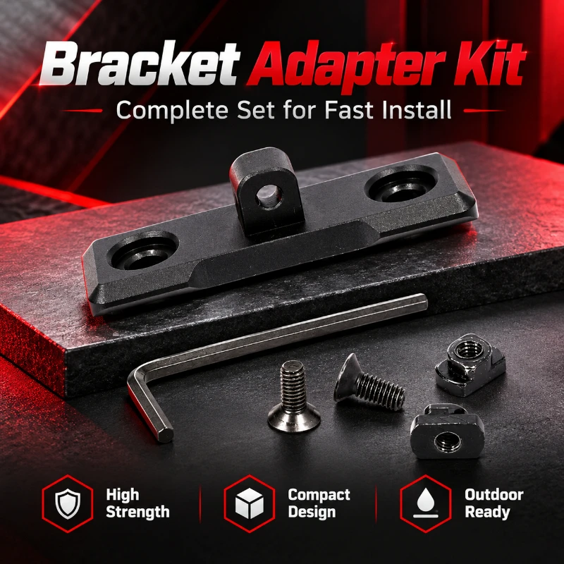 Outdoor Supplies Connecting Adapter Solid Alloy Mount Base With Hex Wrench And Complete Fastener Pack