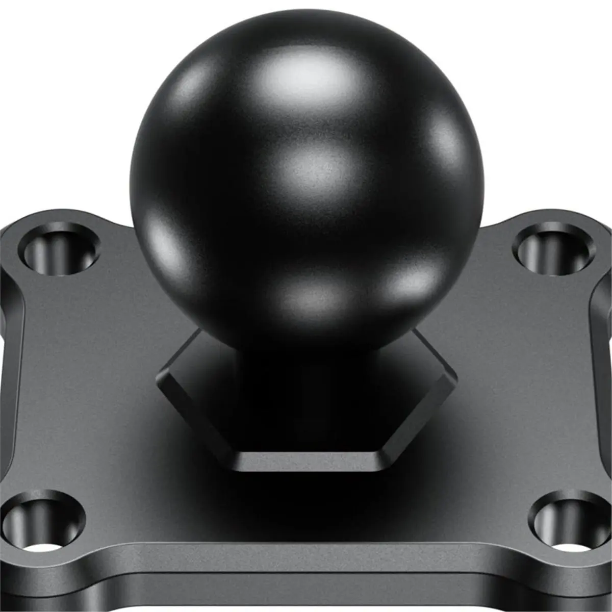 [2026 Trend]1'' Ball Mount Base with 4-Hole AMPS Square Plate Rubber Ball Compatible with 1 Inch Ball Double Socket Arm