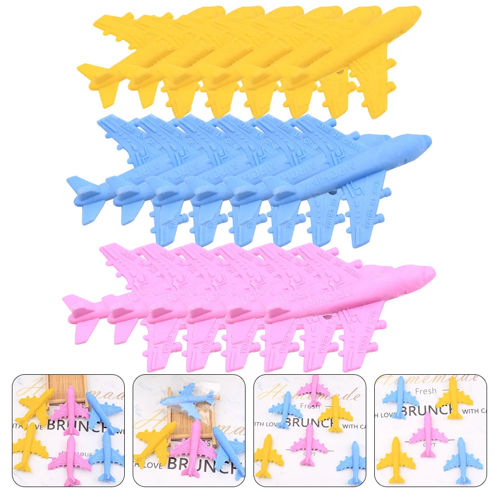 

15 Pcs Airplane Shaped Erasers Cartoon Stationery Lovely Learning Supplies Kids Toys Random School Prizes Cool Rubbers
