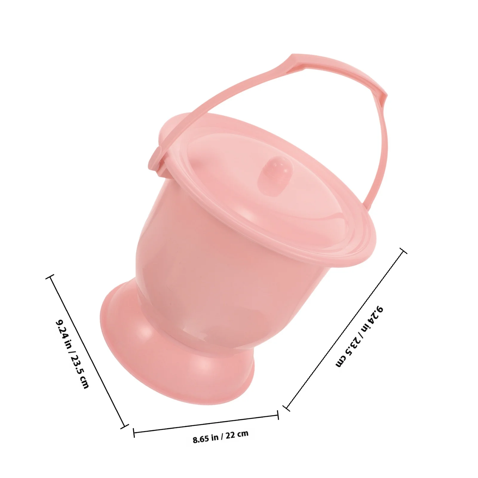 وعاء غرفة سرير بلاستيكي لغرفة النوم، مبولة محمولة، خفيفة الوزن، دلو بول متين، حواف ناعمة، سهلة التنظيف، قابلة لإعادة الاستخدام