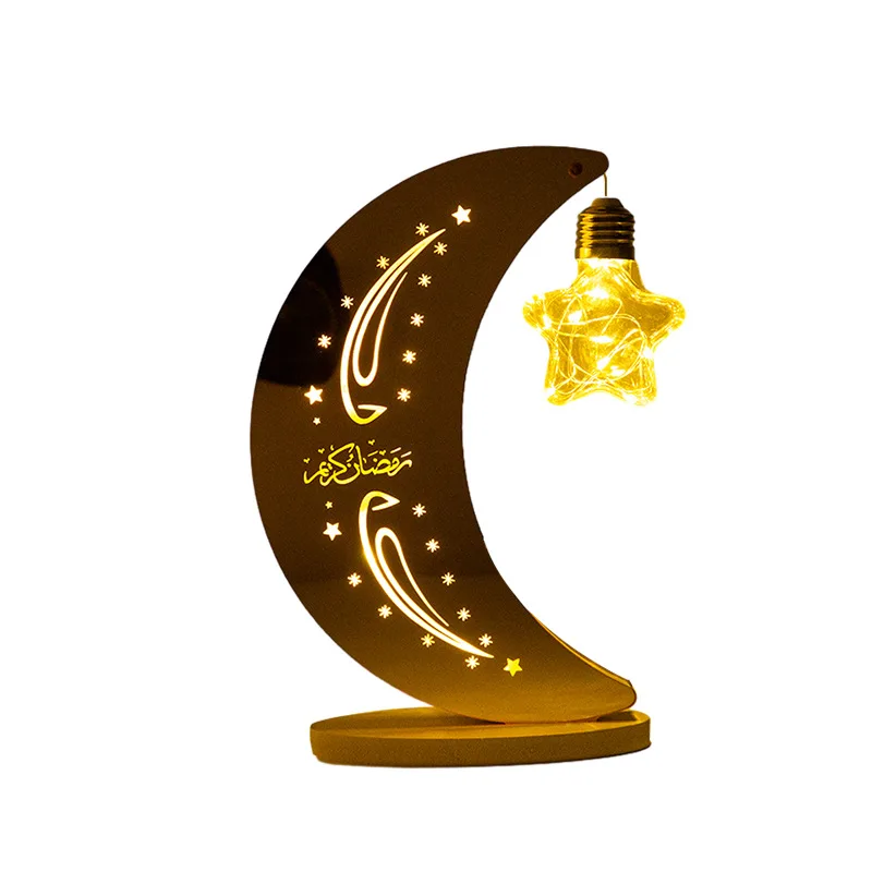 Ramadan LED Lamp Decoration LED Eid Mubarak Lamp Battery Powered Ramadan LED Moon Star Lamp Decor