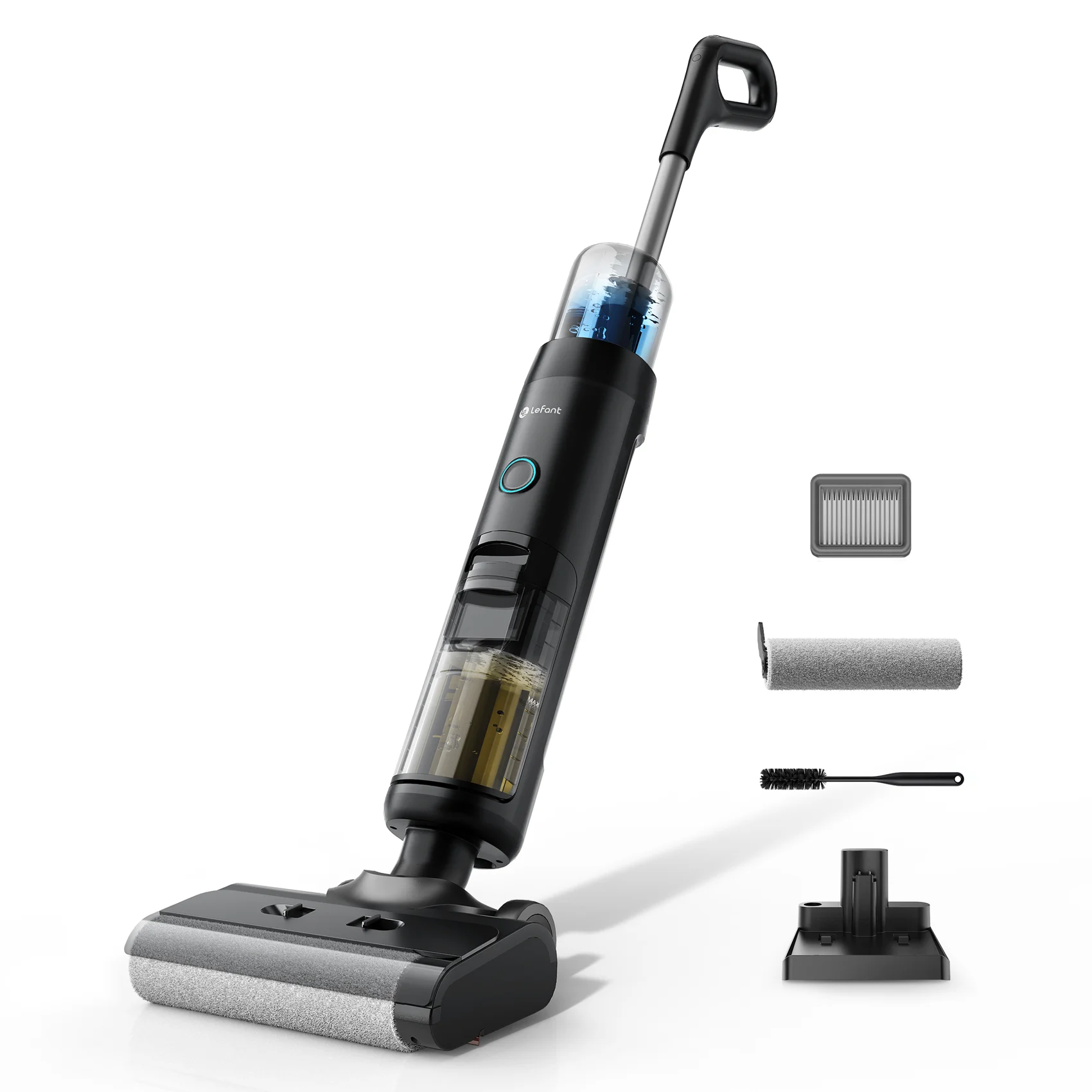 Lefant LS200 Draadloze Nat- en Droogstofzuiger met Dweilfunctie, 13000 Pa Randreiniging, Automatische Zuigkracht, Vloerreiniger, Zelfreinigend Slim Huishoudelijk Apparaat