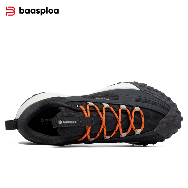 Baasploa Men Outdoor Shoes Non-Slip Wear Resistant Hiking Shoes Men Anti Splash Water Comfort Casual Sneakers Male New Arrival