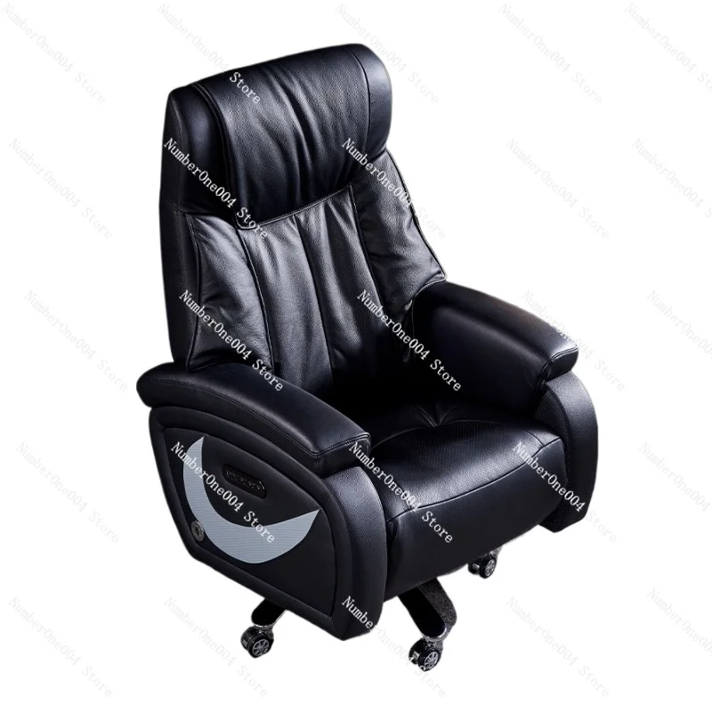 

Smart Shoulder and Neck Rolling Massage Boss Chair Office Reclining Comfortable Sedentary Electric Leather Computer Chair