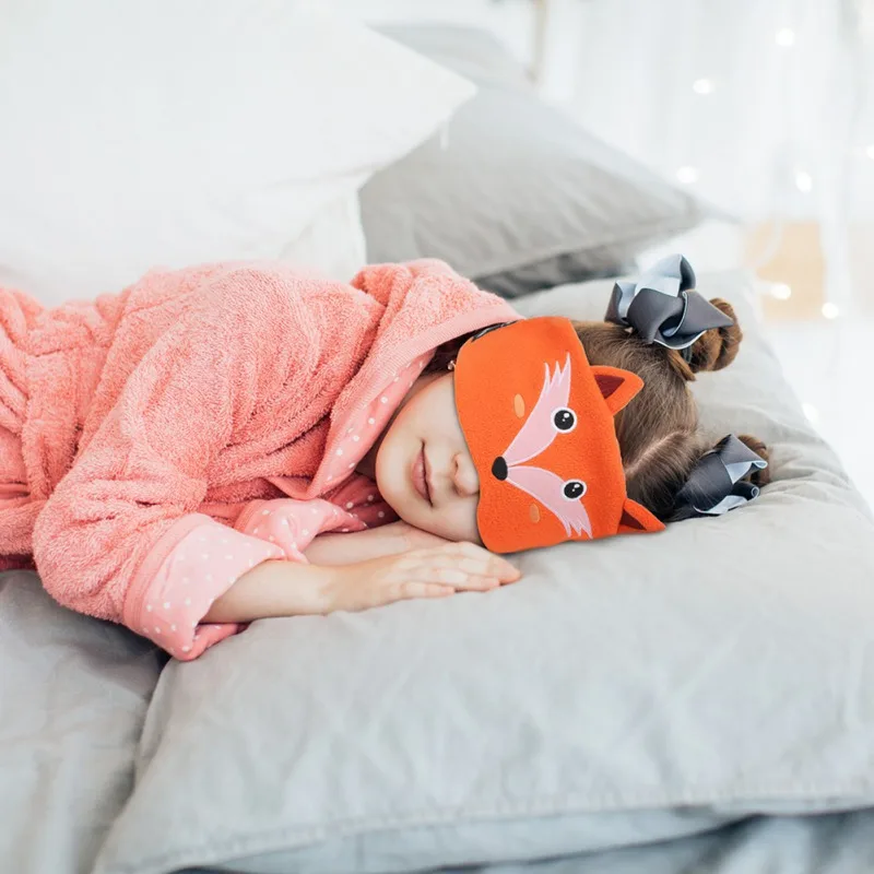 Soft Kids Animal Headband Wireless Bluetooth-compatible Headphones with Mic Activate SIRI Hi-Fi Stereo Bass Music Sleep Eye Mask