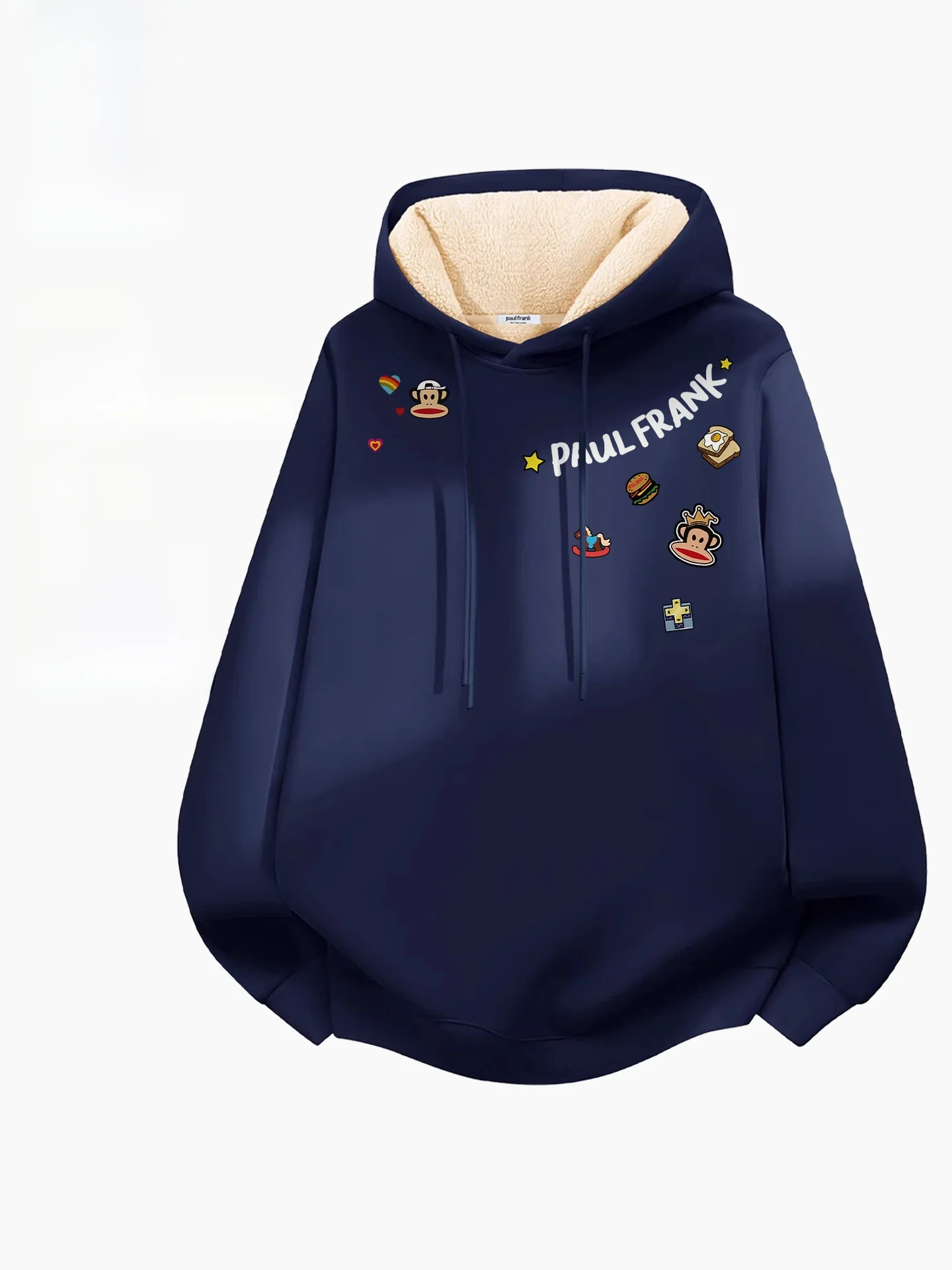 

Men's Hoodie Thiened Fce Casual Loose Fit Autumn Winter Sweatirt Warm Youth ular Cotton Polyester Blend