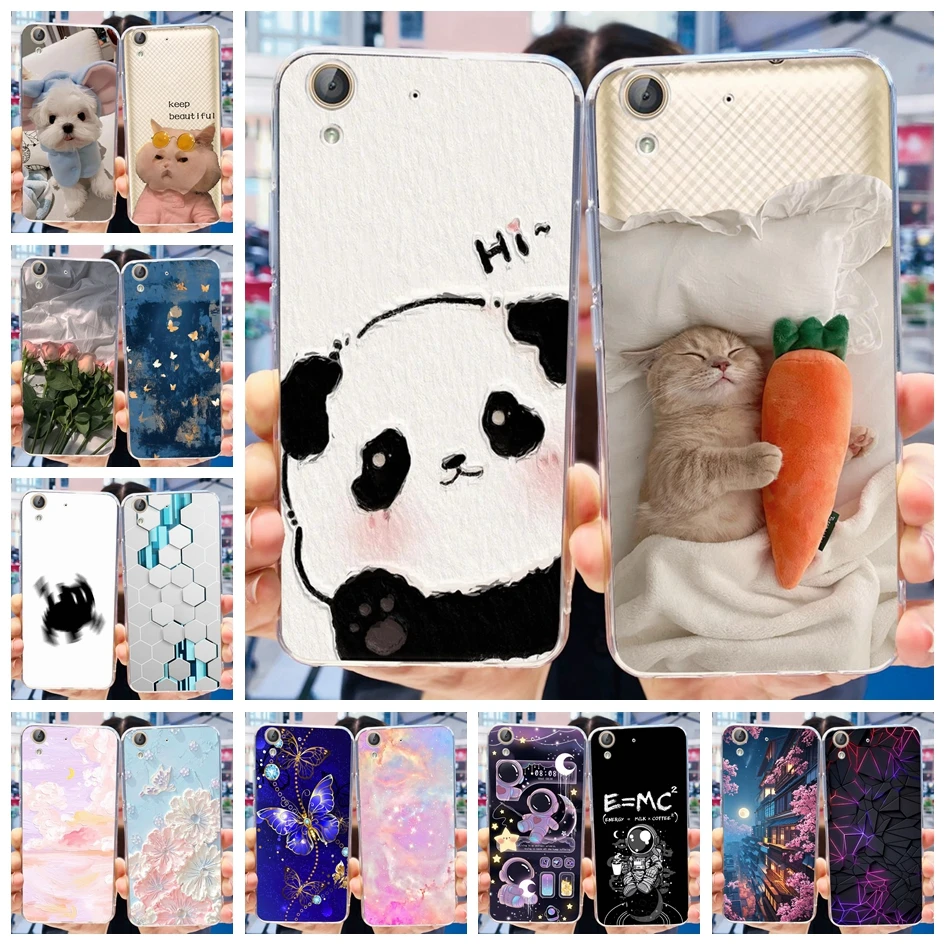 Funda de silicona suave para teléfono Huawei, carcasa transparente de 5,5 pulgadas con bonito Panda, para modelo Y6 ii Y6 II CAM-L21 Honor 5A