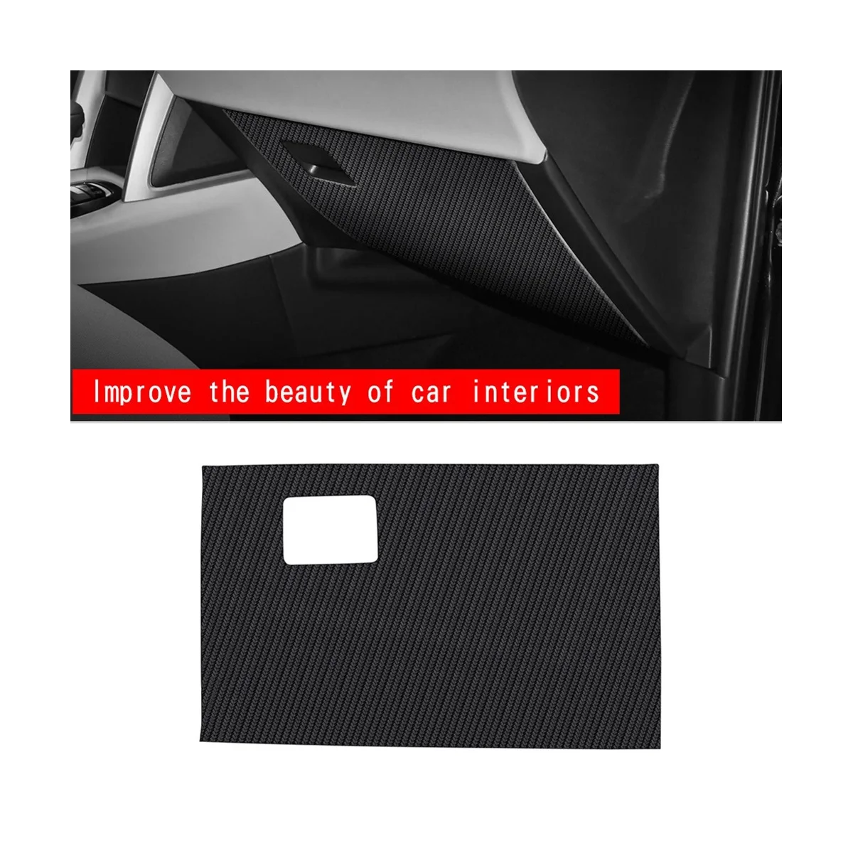 Car Lychee Leather Storage Glove Box Protector Pad Anti-Kick Pad Anti-Dirty Pad Mat for 2022+