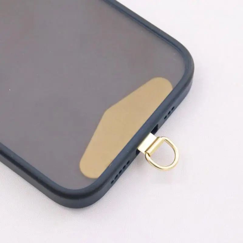 Stainless Steel Metal Phone Lanyard Gasket Patch Universal Ultra Thin Mobile Phone Rope Card Clip Strap Hang Cord Tab