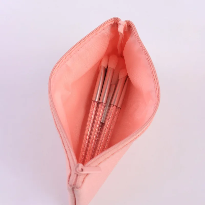 Zoreya Mini Make-upborstel Draagbare 6-delige set voor beginners Blush Brush, oogschaduwborstel, contouren en neusschaduwborstel