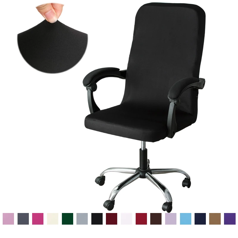 

M/L Sizes Office Stretch Spandex Chair Covers Anti-dirty Computer Seat Chair Cover Removable Office Seat Chair Slipcovers