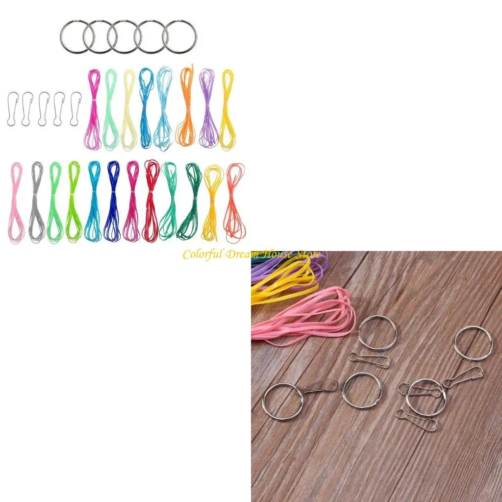 

Plastic Lacing Cord String Plastic Bracelets Craft Kits 20 Colors for DIY Girls
