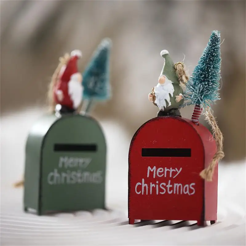 Santa Claus Decorations Charming Design Iron Art+resin+other Christmas Decoration Supplies Retro Mailbox Widely Used Single Opp