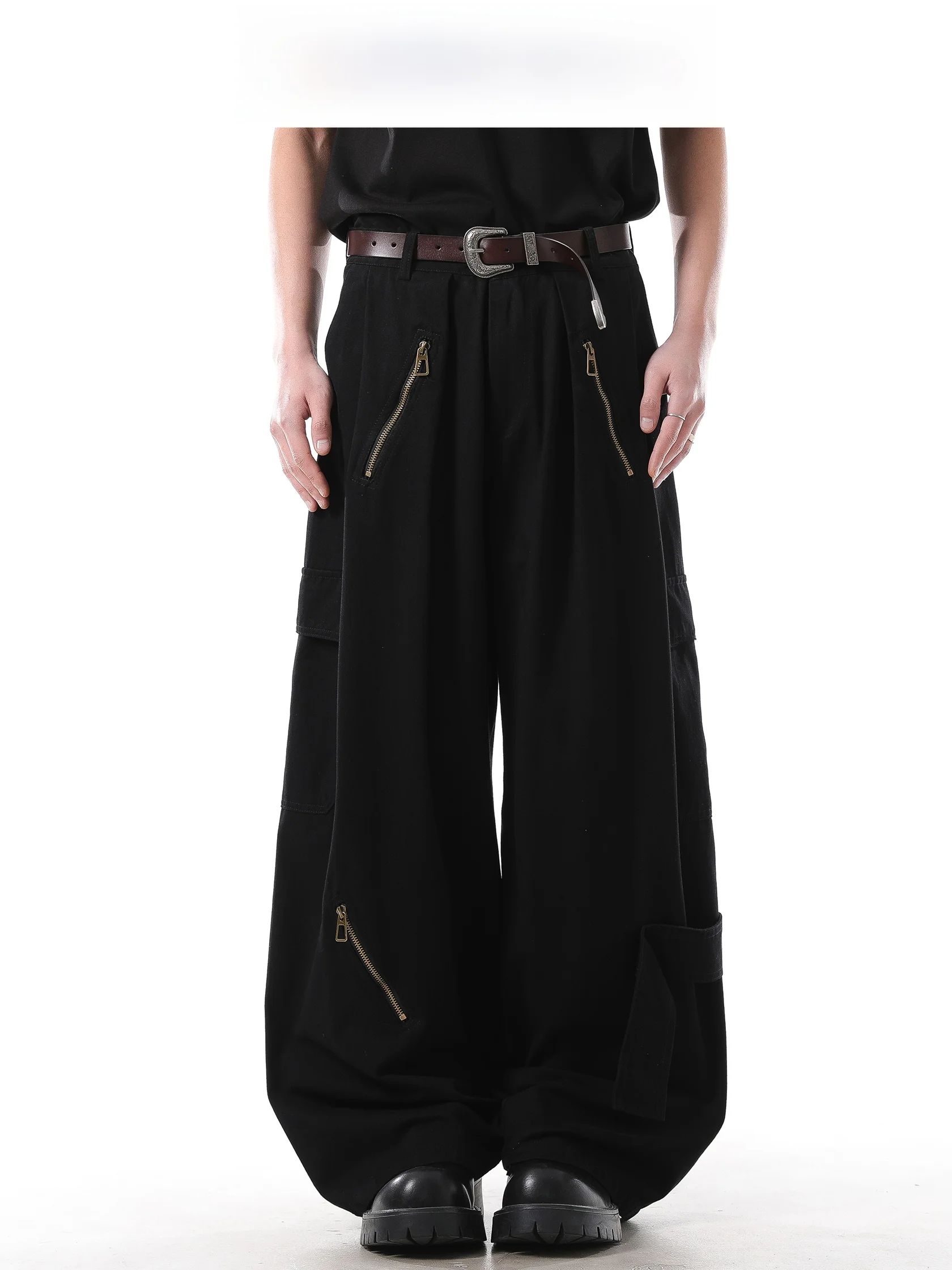 

Hold Colour American Trendy Workwear Multi-ket Functional Casual Pants Straight Leg Men's Women's Ins Trendy Summer Cotton