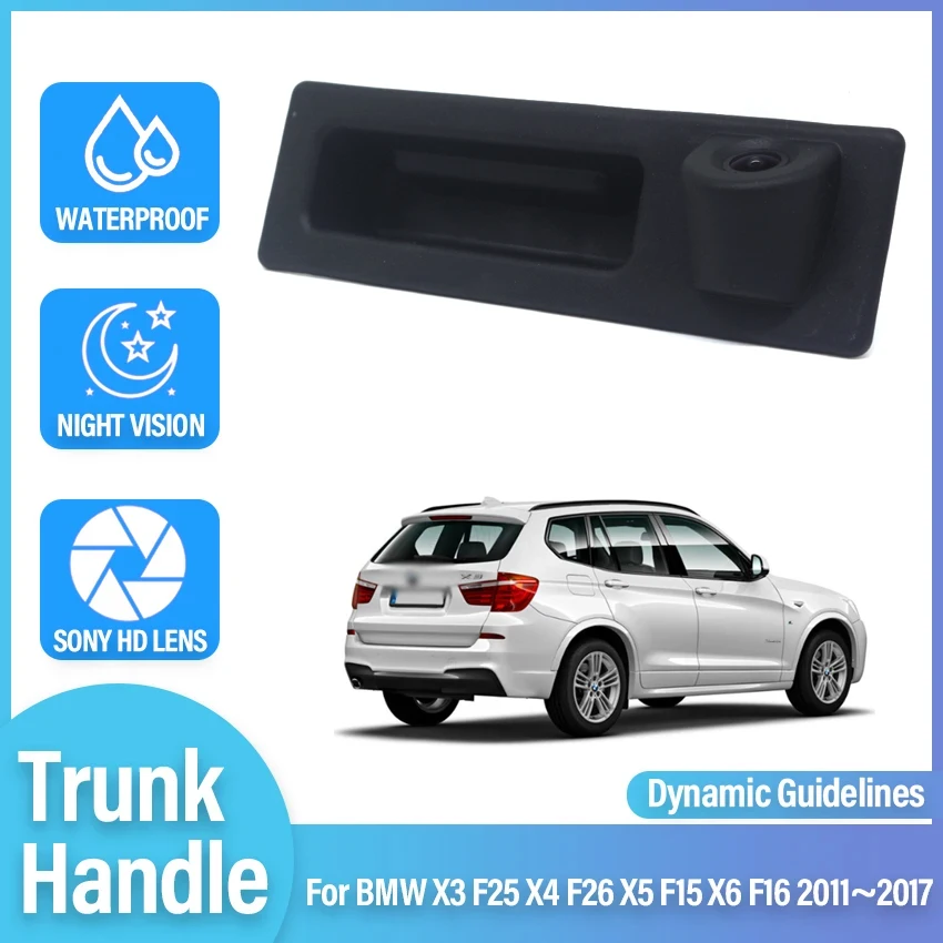 

Car Tailgate Trunk Switch Handle Rear Door Cover With Camera For BMW X3 F25 X4 F26 X5 F15 X6 F16 2011~2017 Boot Lid Tailgate