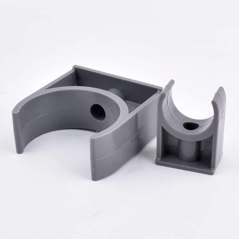 1~20pcs 20-75mm Gray PVC Pipe Clamp Plastic U-shaped Clamp Pipe Holder Garden Water Connector Irrigation UPVC Tube Accessories