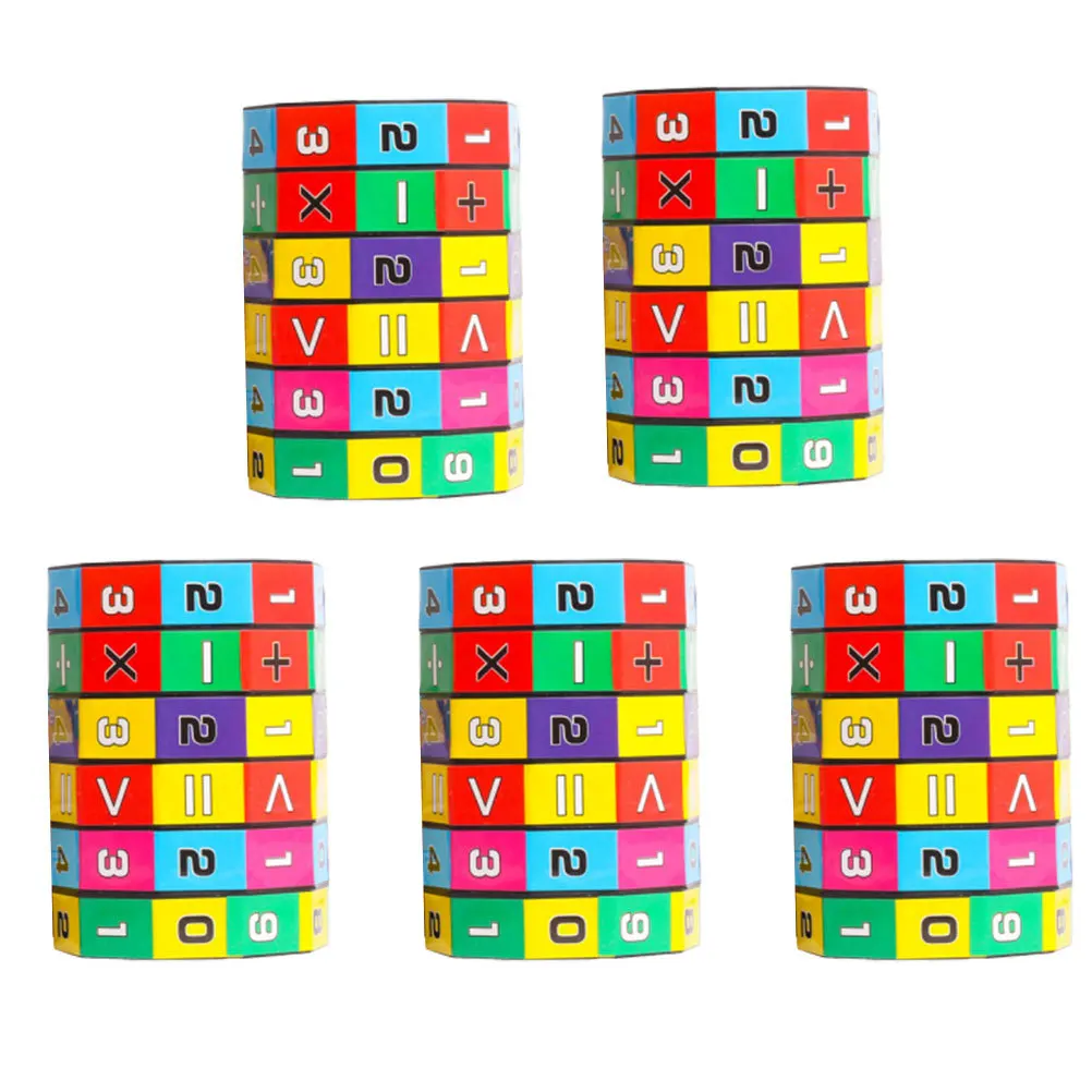 5 قطعة الدعامة الهندسية التعليمية الحسابية أداة تدريب الرياضيات المتينة للأطفال تطوير الدماغ اللوازم المدرسية