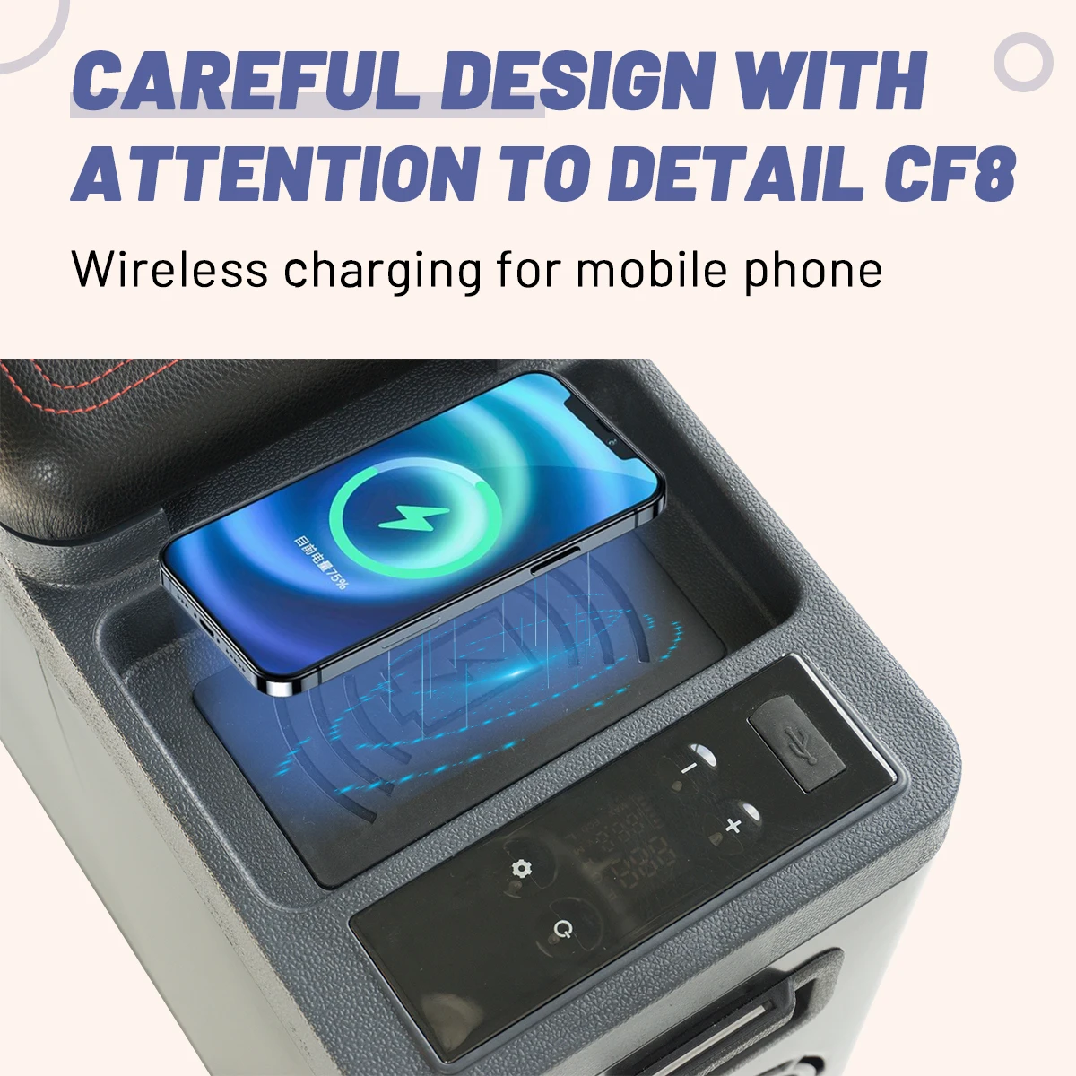 Reigerator kecil SUV Mini dc12/24 V, kelas atas elektronik zona tunggal kulkas 12v Dc kompresor Universal sandaran tangan kotak pendingin